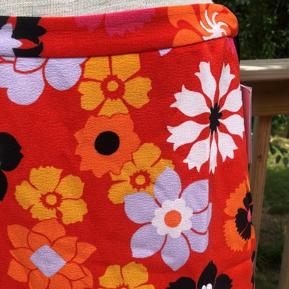 Victoria Beckham Orange Flower Skirt, NWT - Picture 4 of 5